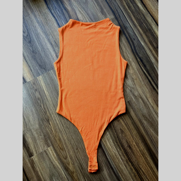 Naked Wardrobe - The NW Orange Sleeveless Bodycon Bodysuit Size Large - Picture 4 of 5